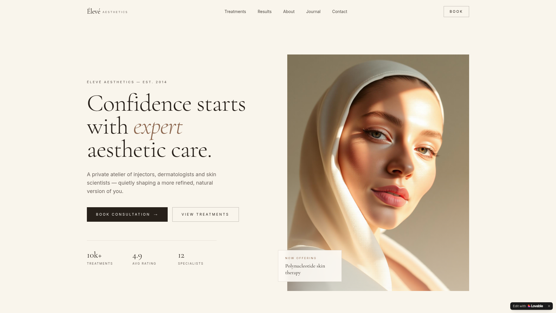 Élevé Aesthetics desktop preview